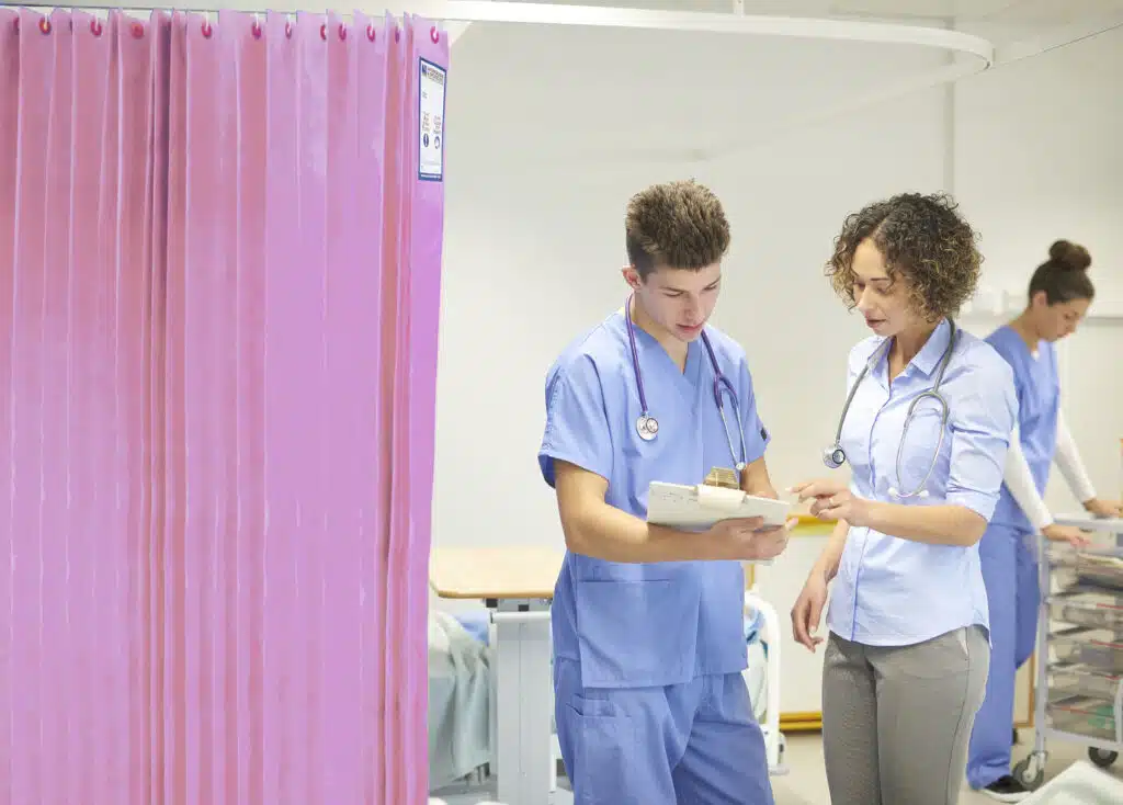male and female doctors on the hospital ward